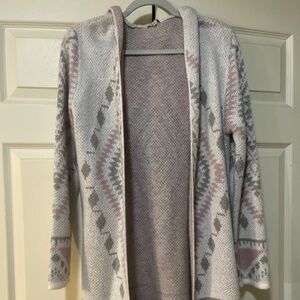 Woven Heart Cardigan Aztec Print
